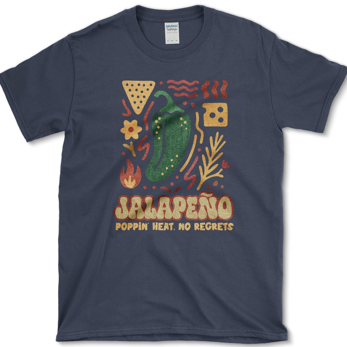 Jalapeno No Regrets T-Shirt Navy / S Essential Tees