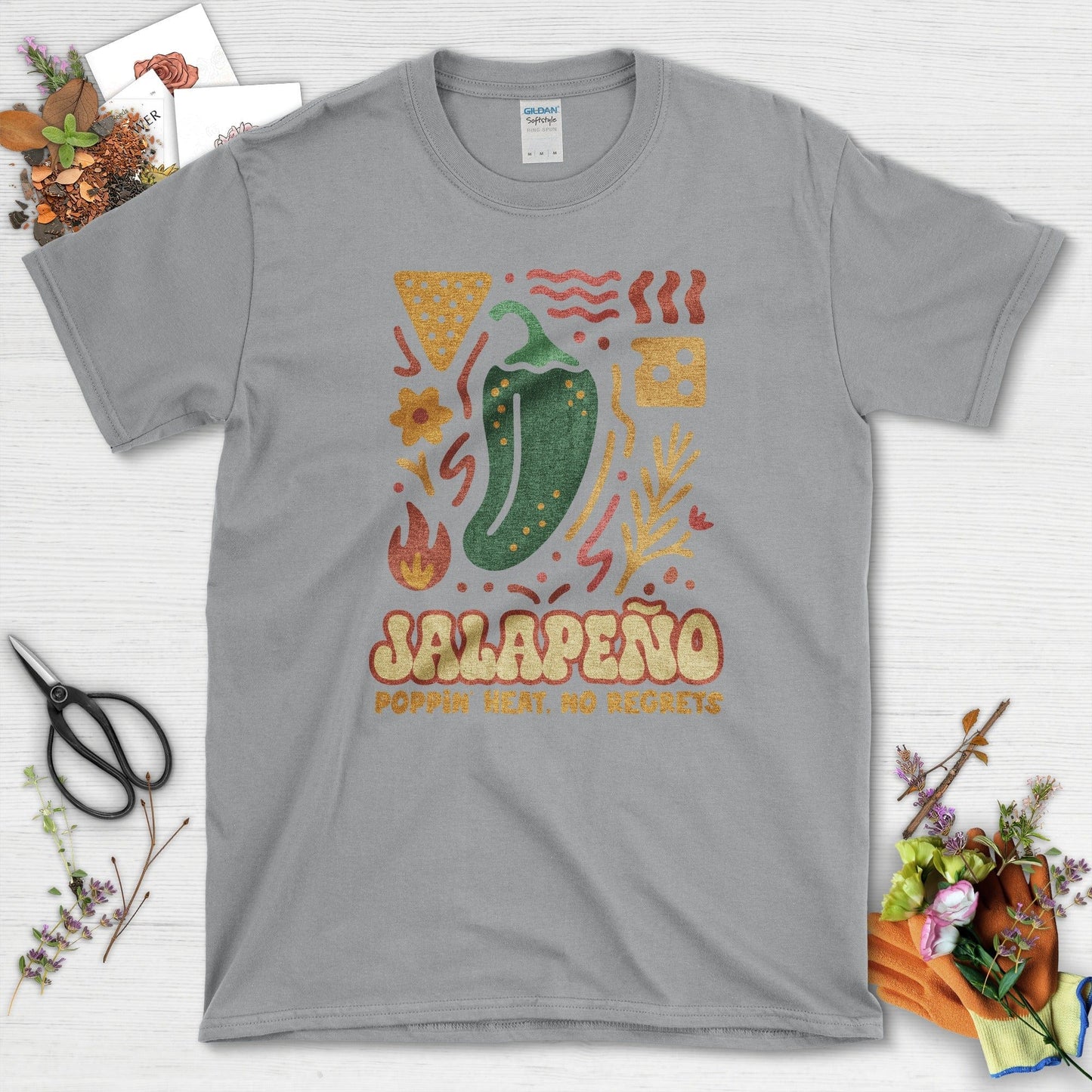 Jalapeno No Regrets T-Shirt Sport Grey / M Physical Item