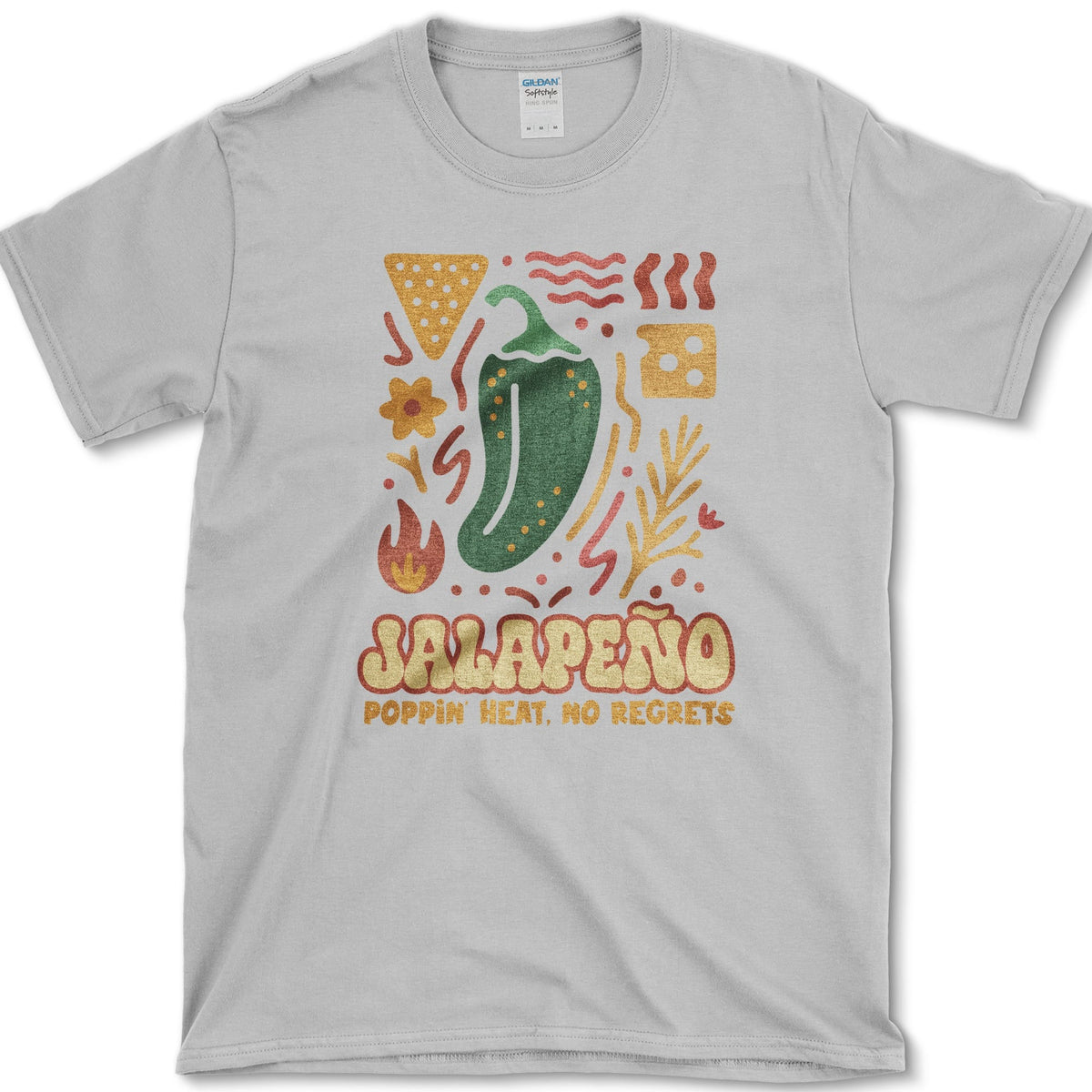 Jalapeno No Regrets T-Shirt Sport Grey / S Essential Tees