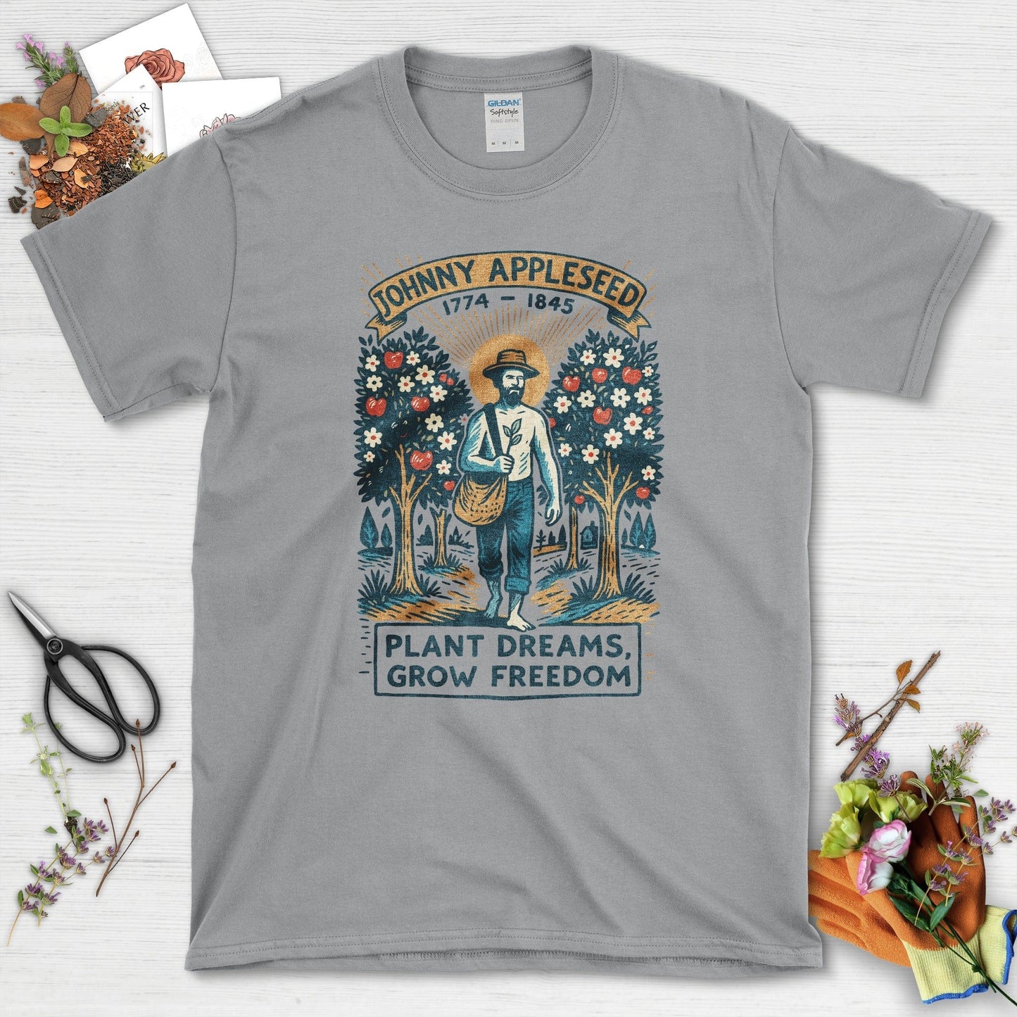 Johnny Appleseed T-Shirt T-Shirts / S / Sport Grey Physical Item