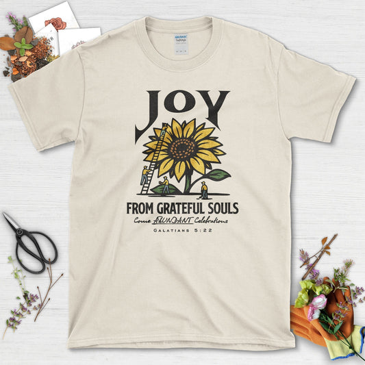 Joy From Grateful Souls T-Shirt Essential Tees / S / Natural Physical Item