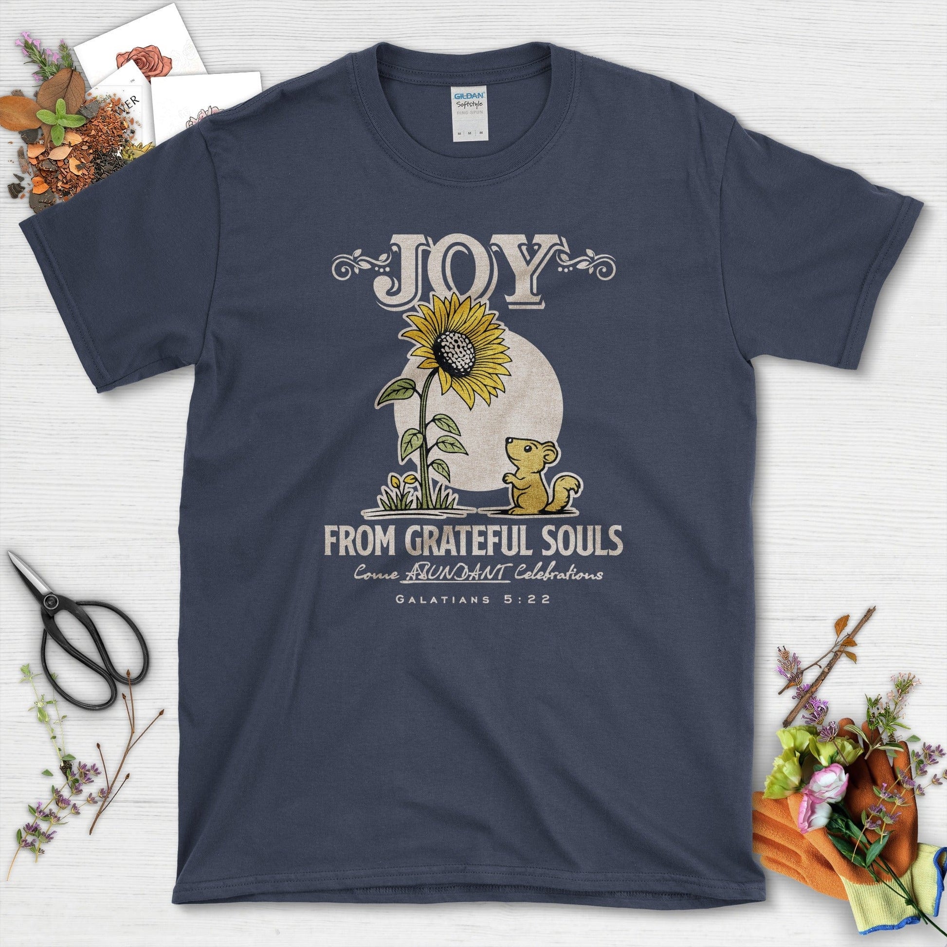 Joy From Grateful Souls T-Shirt Essential Tees / S / Navy Physical Item