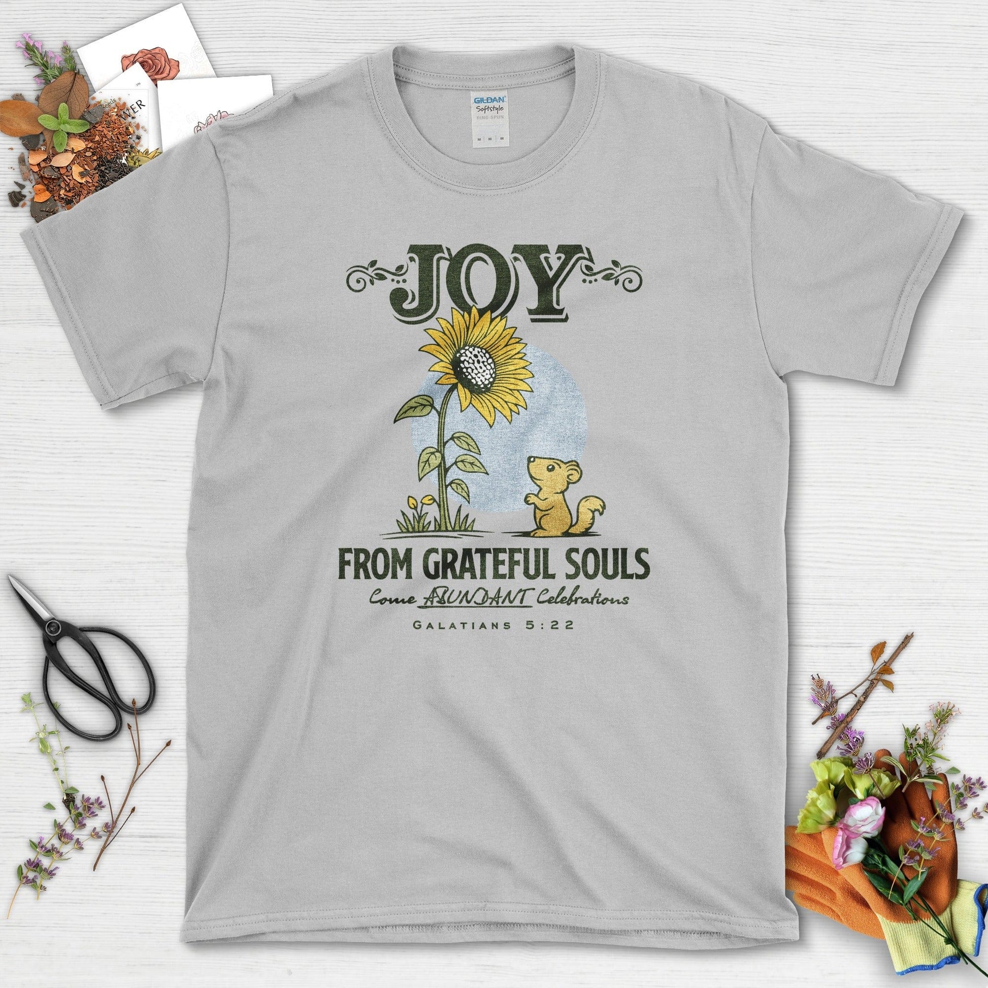 Joy From Grateful Souls T-Shirt Essential Tees / S / Sport Grey Physical Item