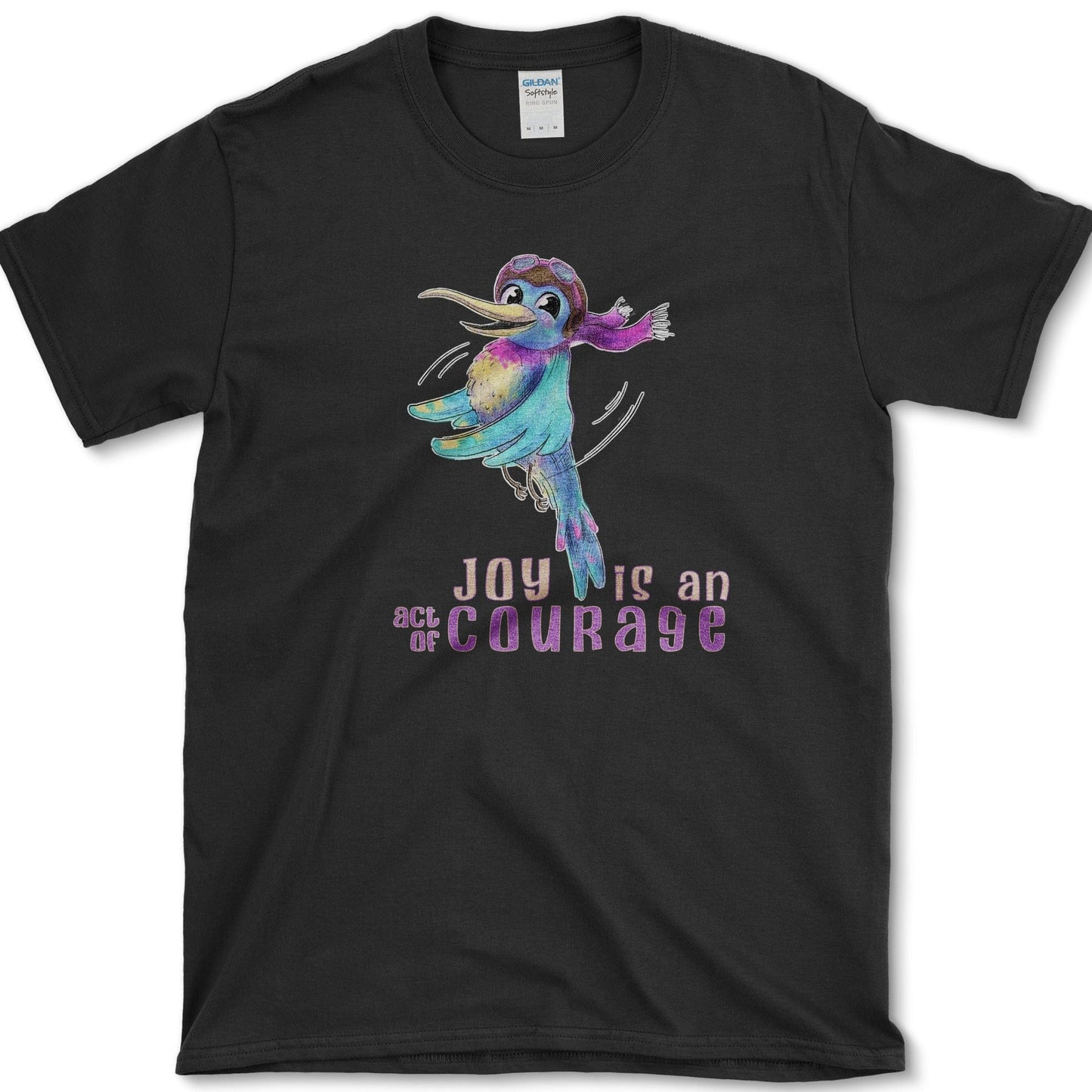 Joy is Courage T-Shirt Essential Tees / S / Black Physical Item
