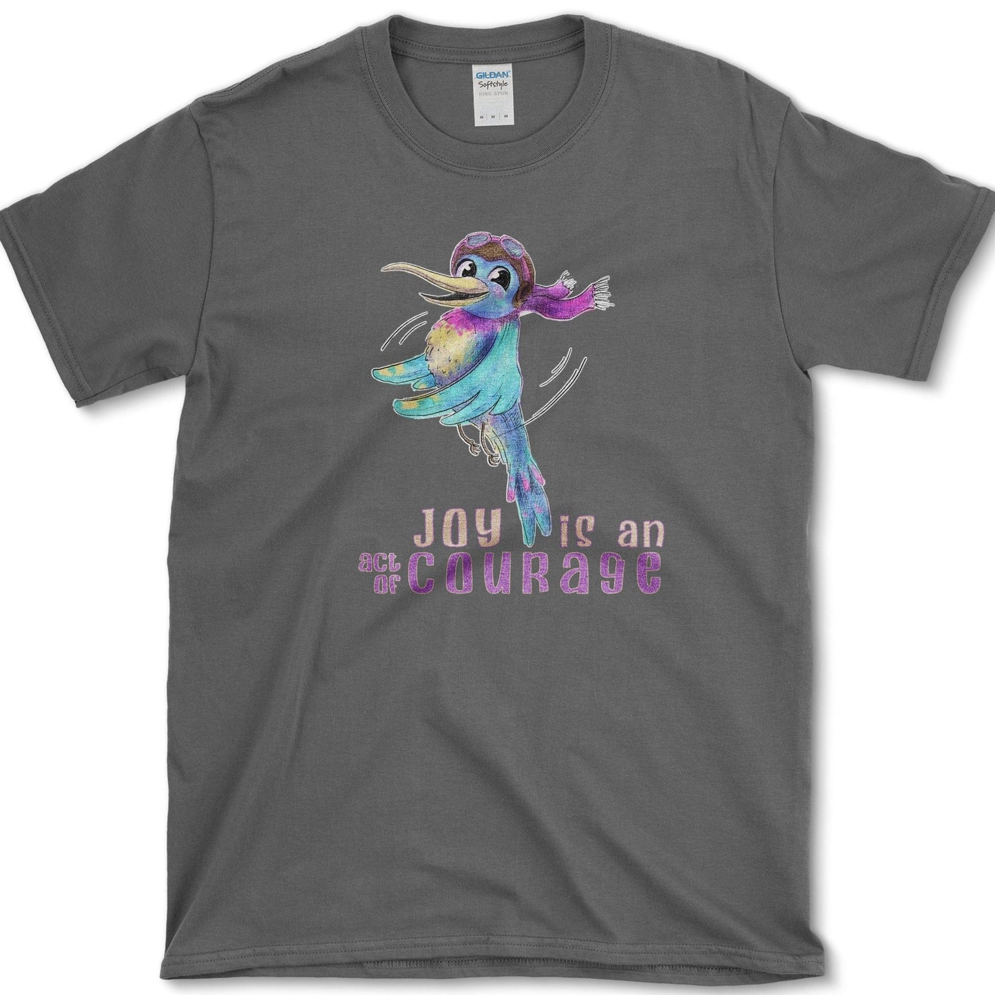 Joy is Courage T-Shirt Essential Tees / S / Dark Heather Physical Item