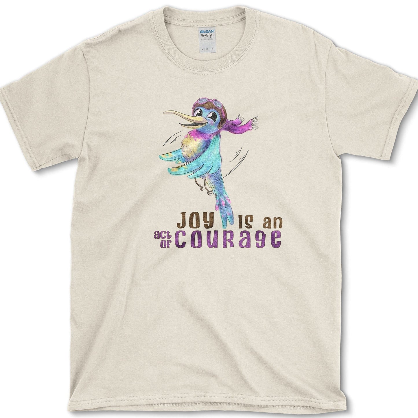 Joy is Courage T-Shirt Essential Tees / S / Natural Physical Item
