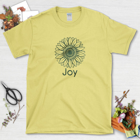 Joy Sunflower Garden-Inspired Eco-Enthusiast T-Shirts Cornsilk / S Physical Item