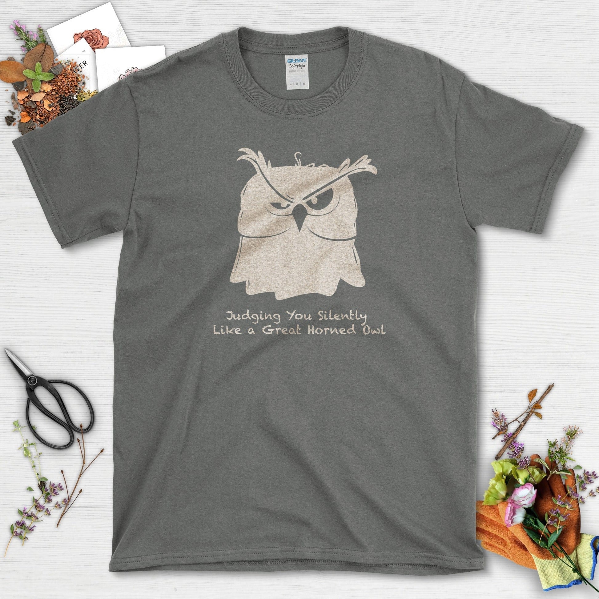 Judging You Silently T-Shirt T-Shirts / S / Charcoal Physical Item