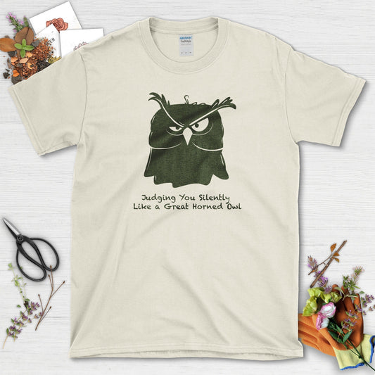 Judging You Silently T-Shirt T-Shirts / S / Natural Physical Item