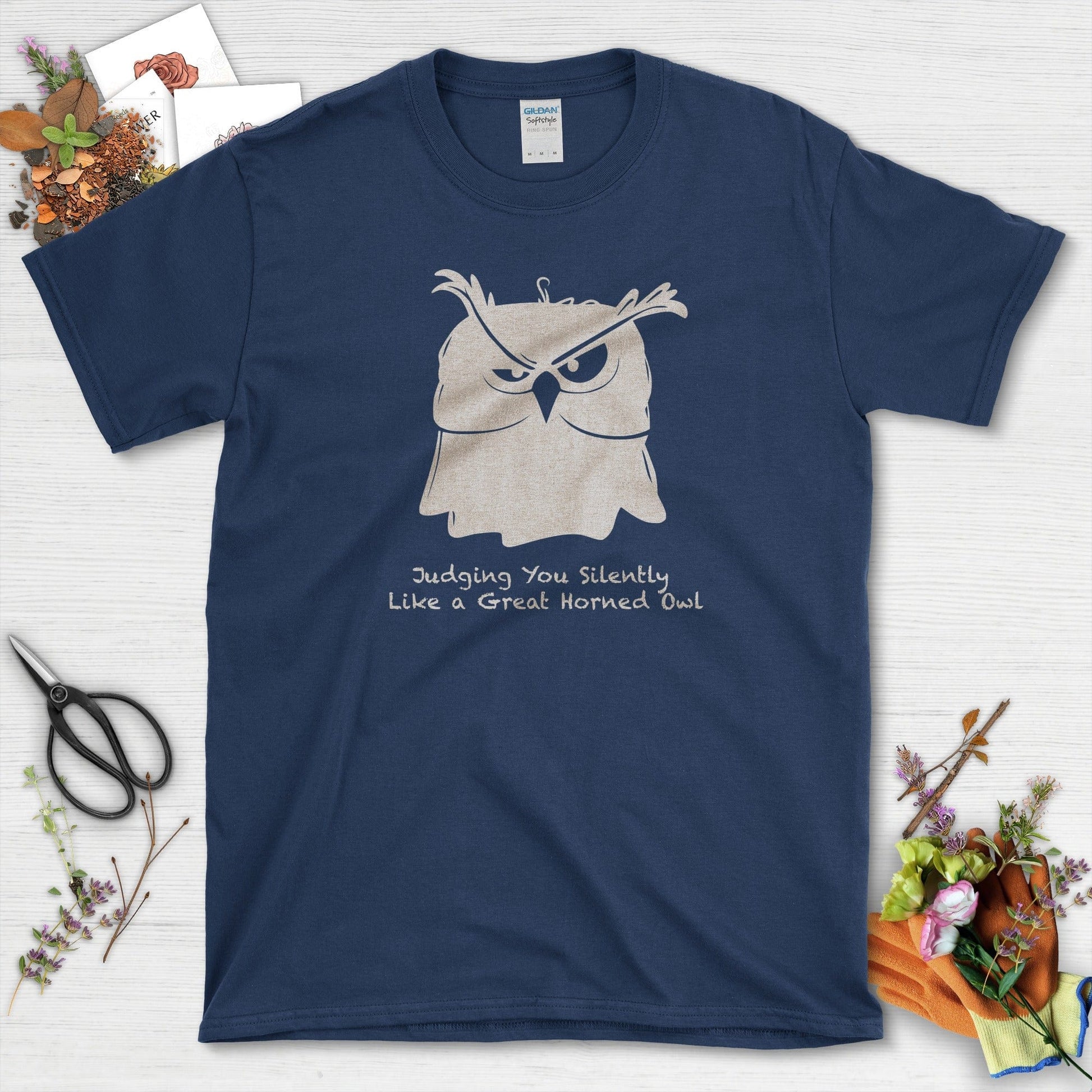Judging You Silently T-Shirt T-Shirts / S / Navy Physical Item