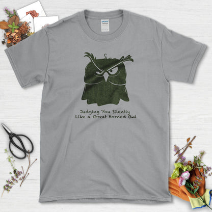 Judging You Silently T-Shirt T-Shirts / S / Sport Grey Physical Item