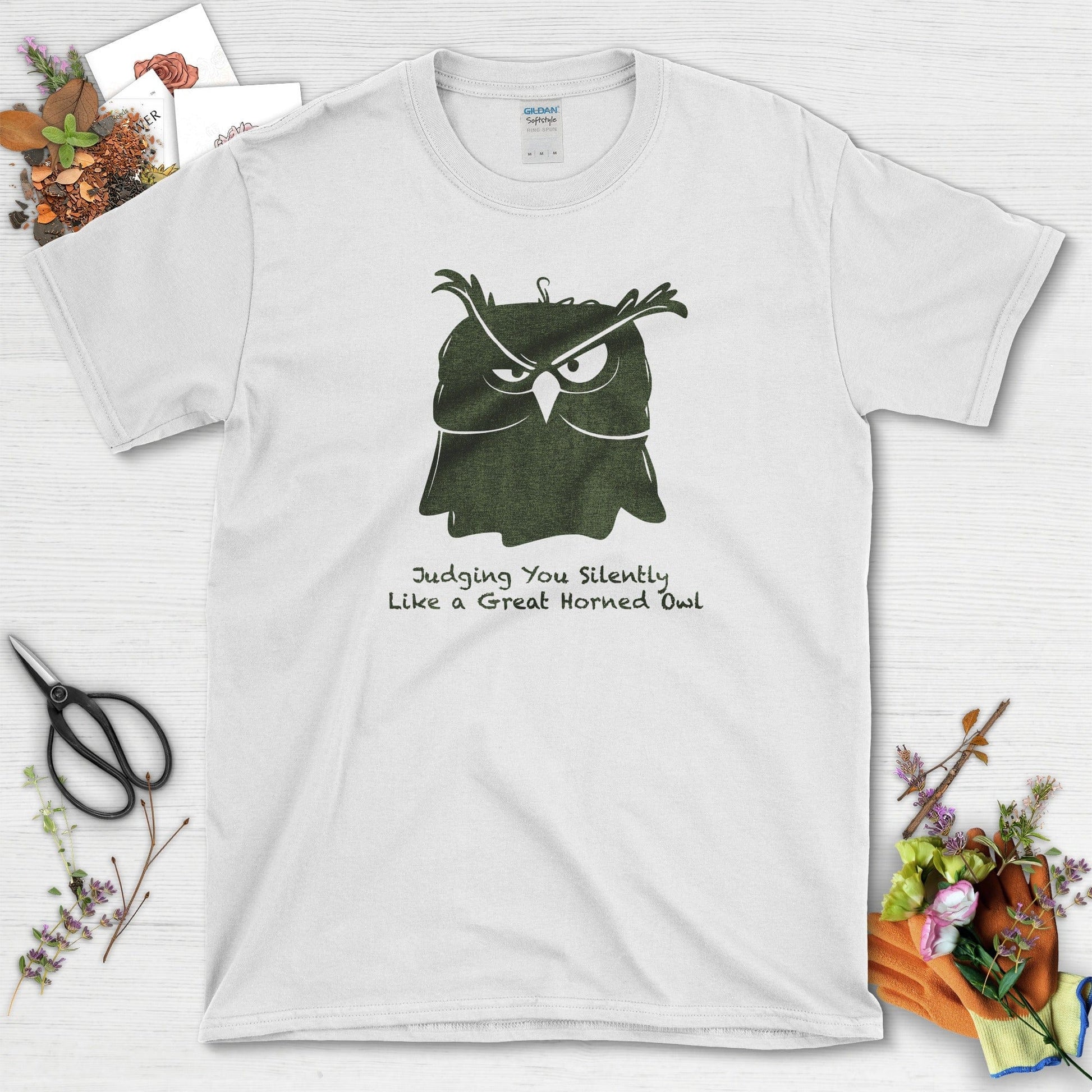 Judging You Silently T-Shirt T-Shirts / S / White Physical Item