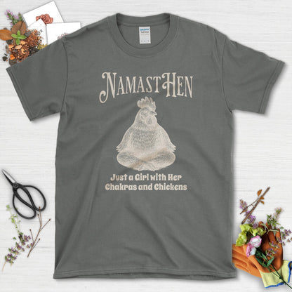 Just a Girl with Her Chakras T-Shirt Charcoal / S Physical Item