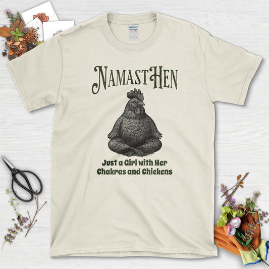 Just a Girl with Her Chakras T-Shirt Natural / S Physical Item