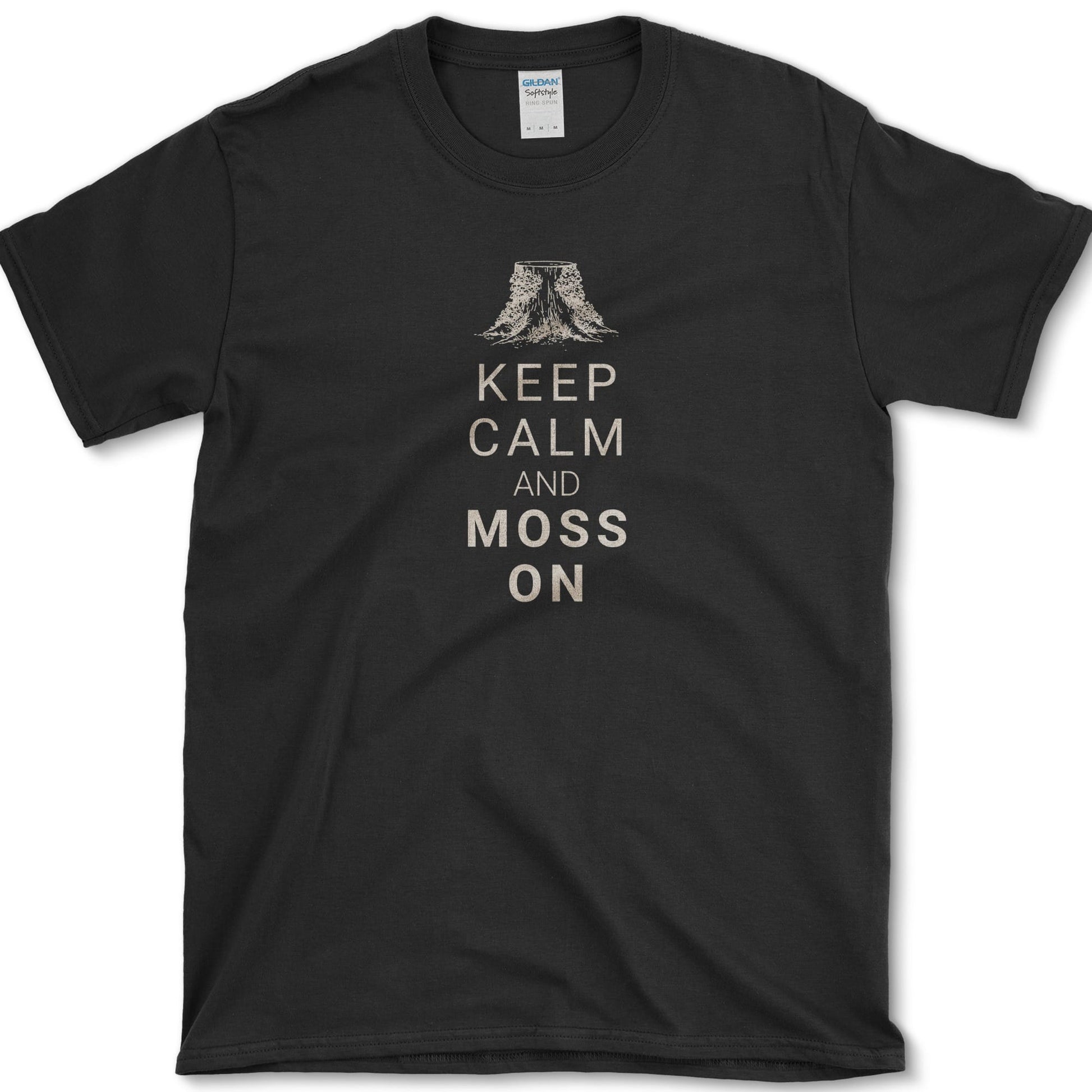 Keep Calm and Moss On T-Shirt S / Black Essential Tees