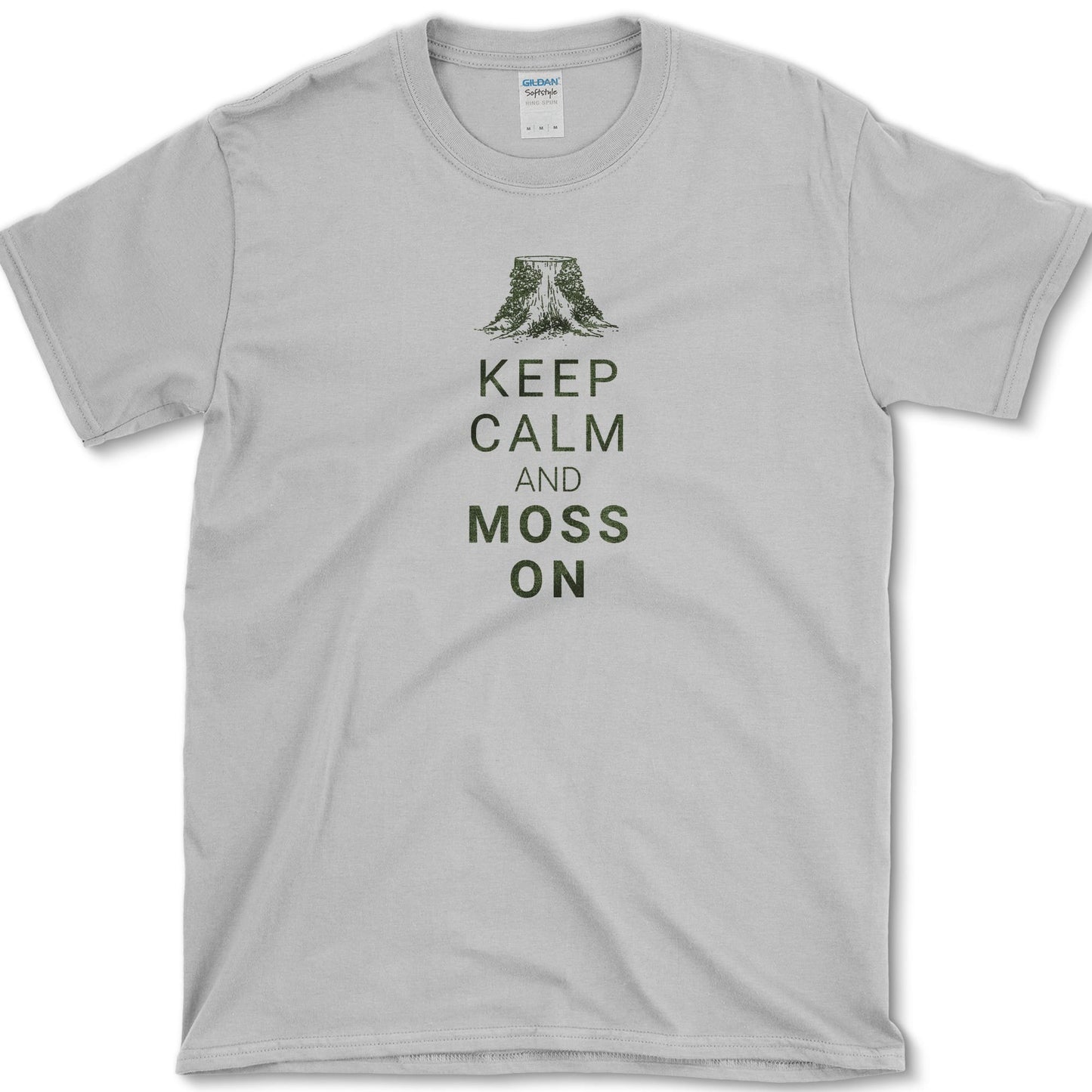 Keep Calm and Moss On T-Shirt S / Sport Grey Essential Tees