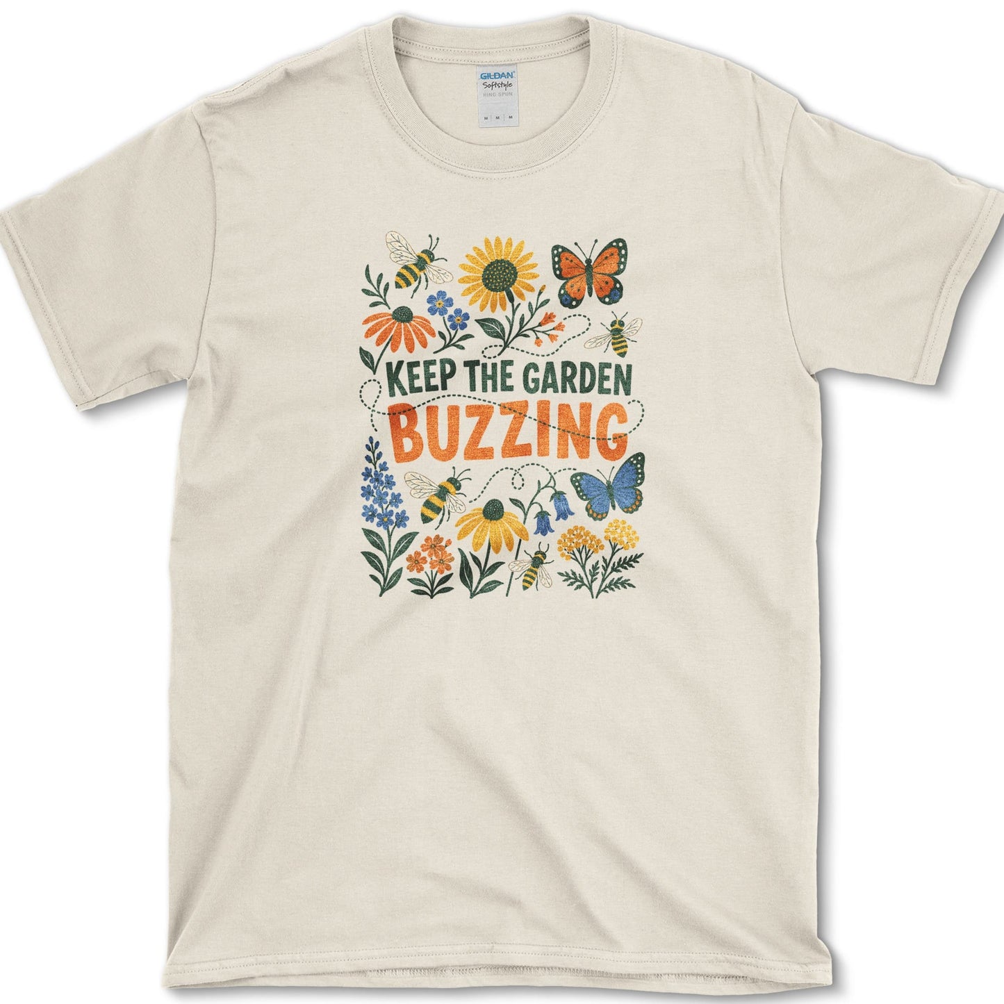 Keep Garden Buzzing T-Shirt S / Natural Essential Tees