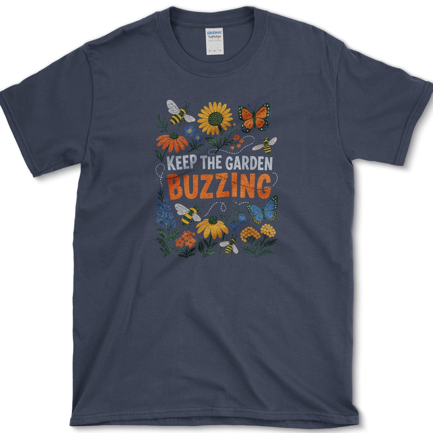 Keep Garden Buzzing T-Shirt S / Navy Essential Tees
