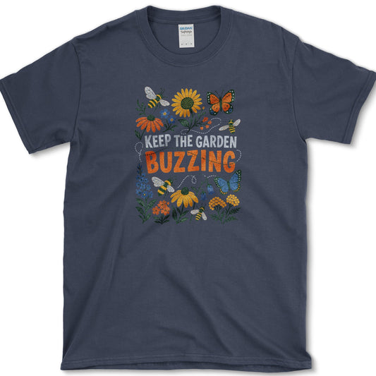 Keep Garden Buzzing T-Shirt S / Navy Essential Tees
