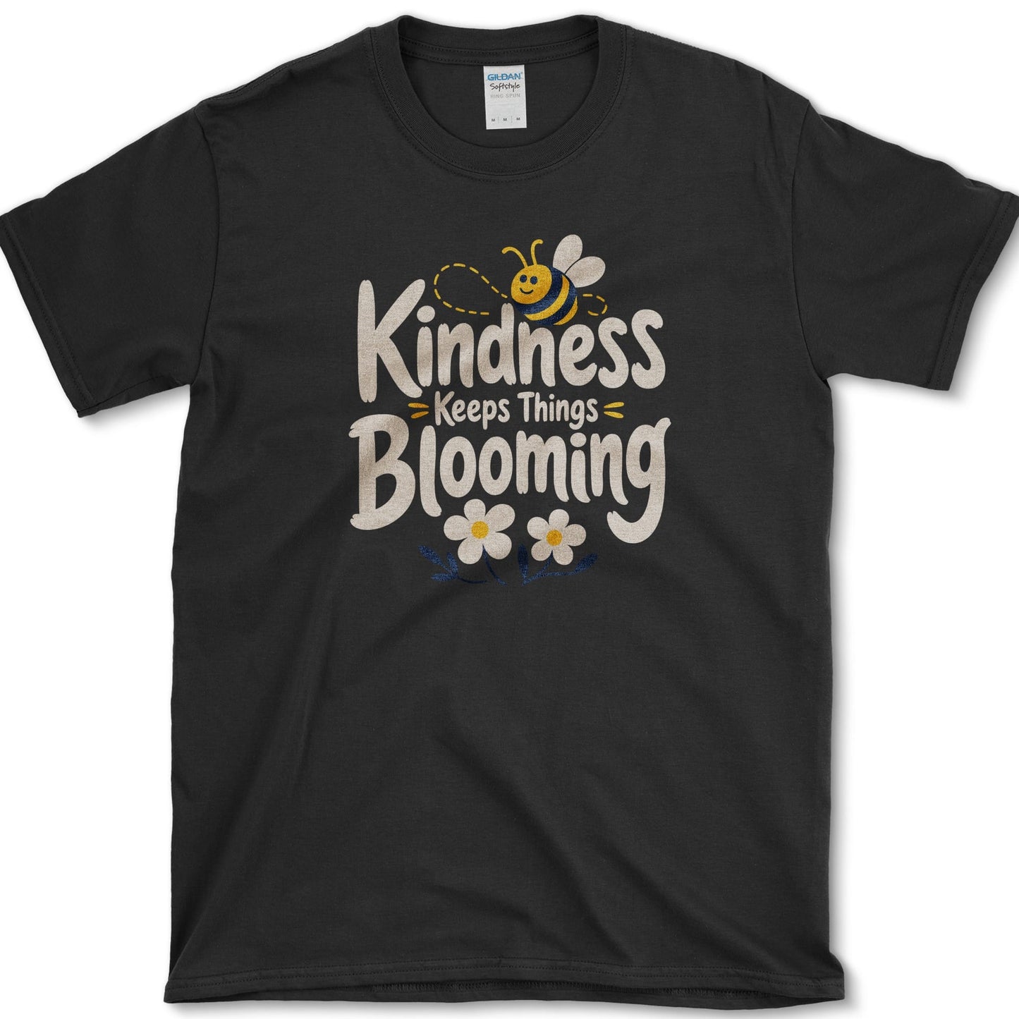 Kindness Keeps Blooming T-Shirt S / Black Essential Tees