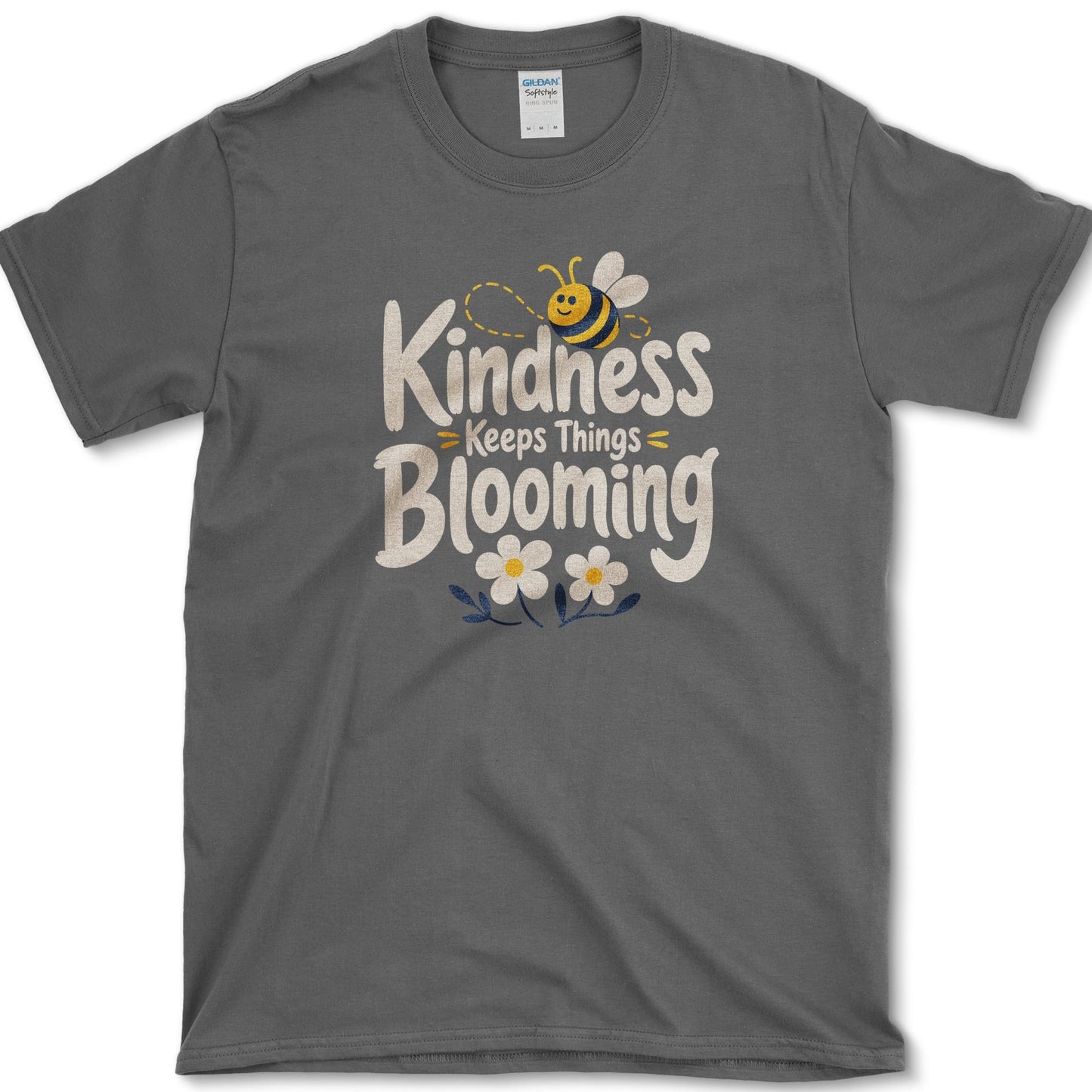 Kindness Keeps Blooming T-Shirt S / Dark Heather Essential Tees