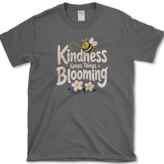 Kindness Keeps Blooming T-Shirt S / Dark Heather Essential Tees