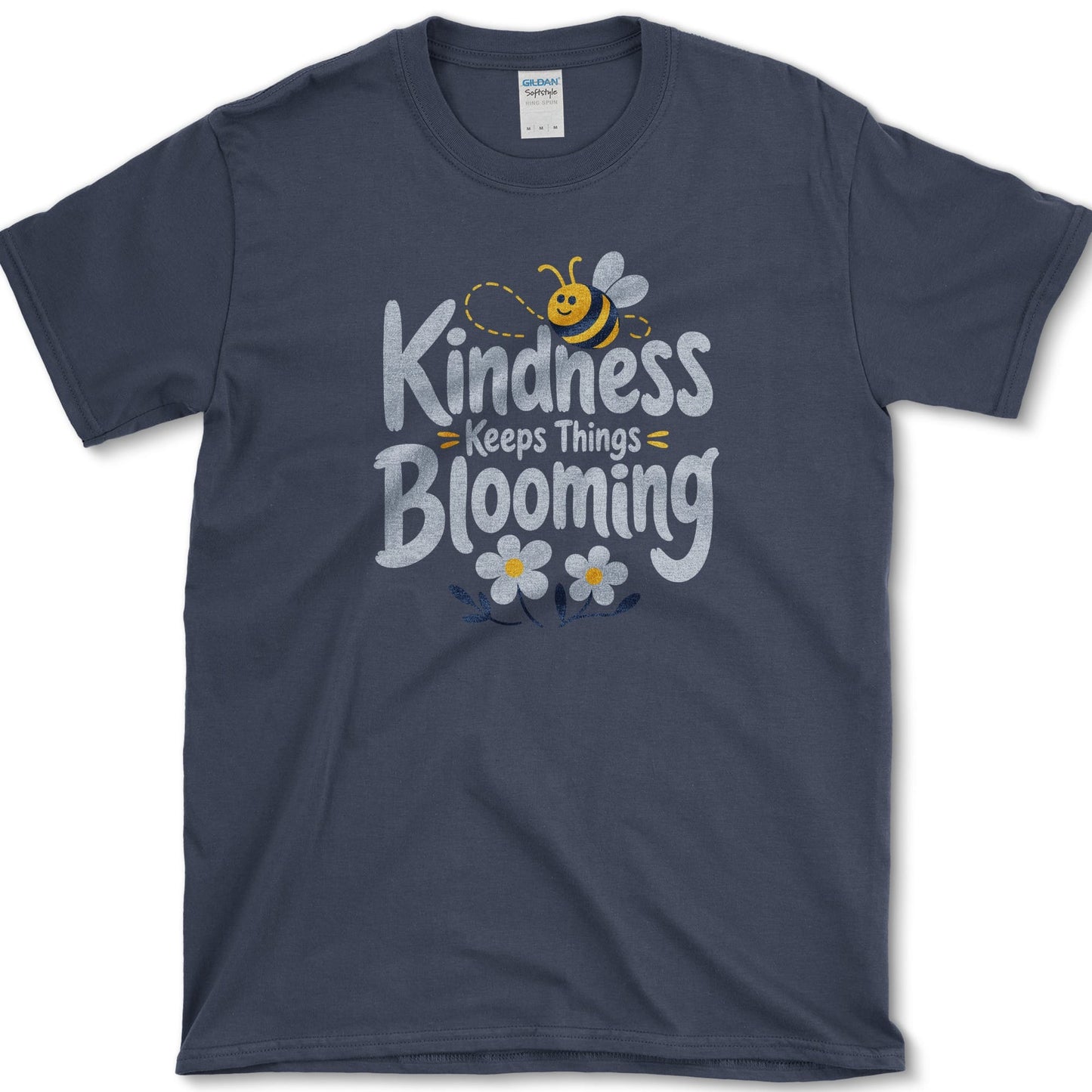 Kindness Keeps Blooming T-Shirt S / Navy Essential Tees