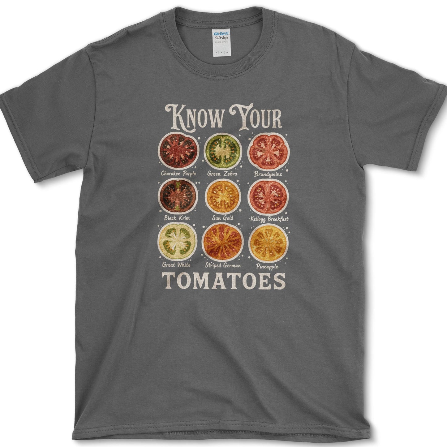 Know Your Tomatoes T-Shirt S / Dark Heather Essential Tees