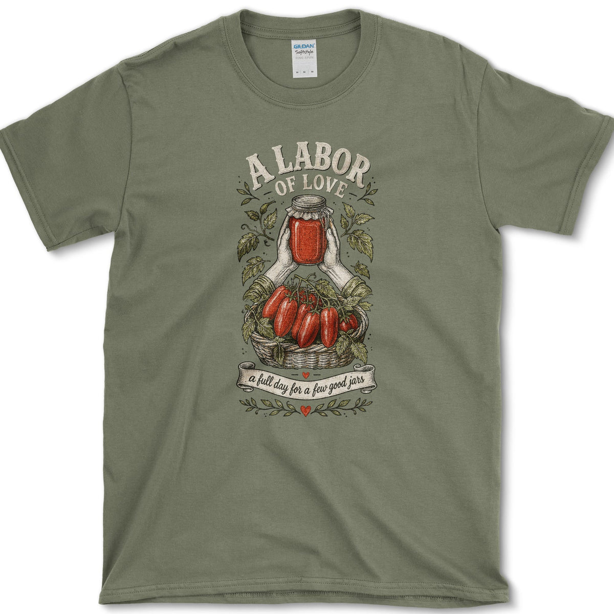 Labor Of Love T-Shirt S / Military Green Essential Tees