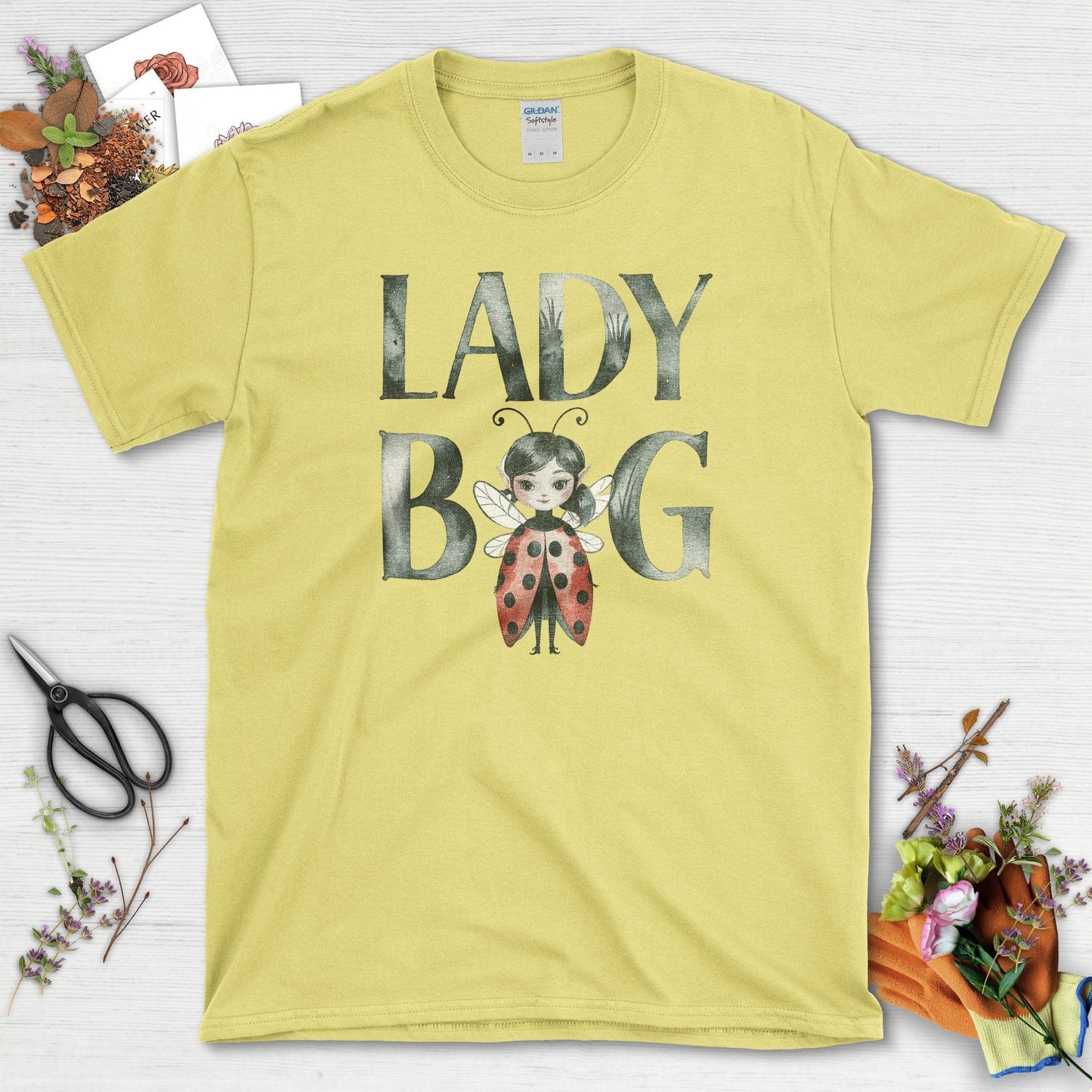 Lady Bug Garden T-Shirt Cornsilk / S T-Shirt