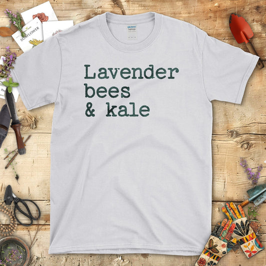 Lavender Bees Kale Gardening Enthusiast T-Shirt Sport Grey / S T-Shirt