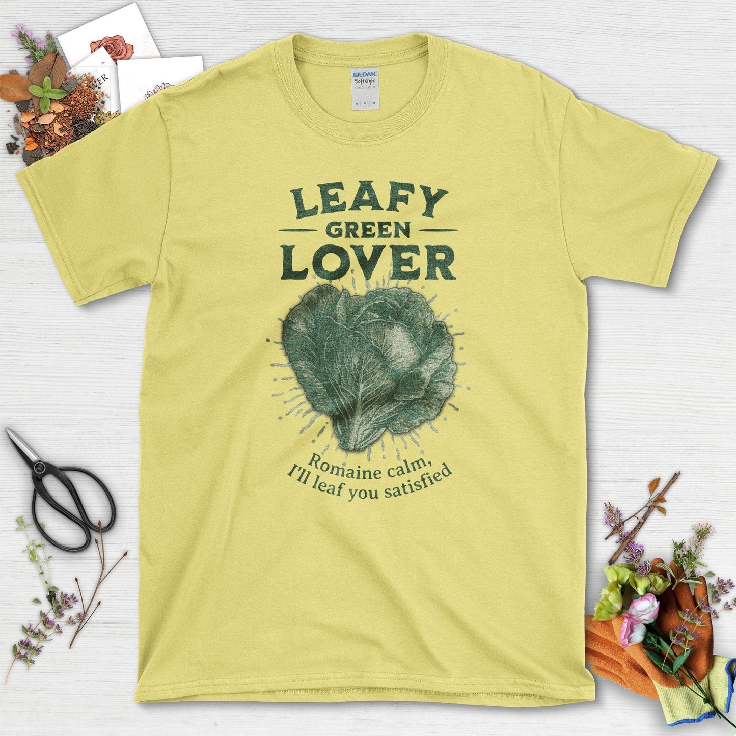 Leafy Green Lover Gardening Inspired T-Shirts Cornsilk / S T-Shirt