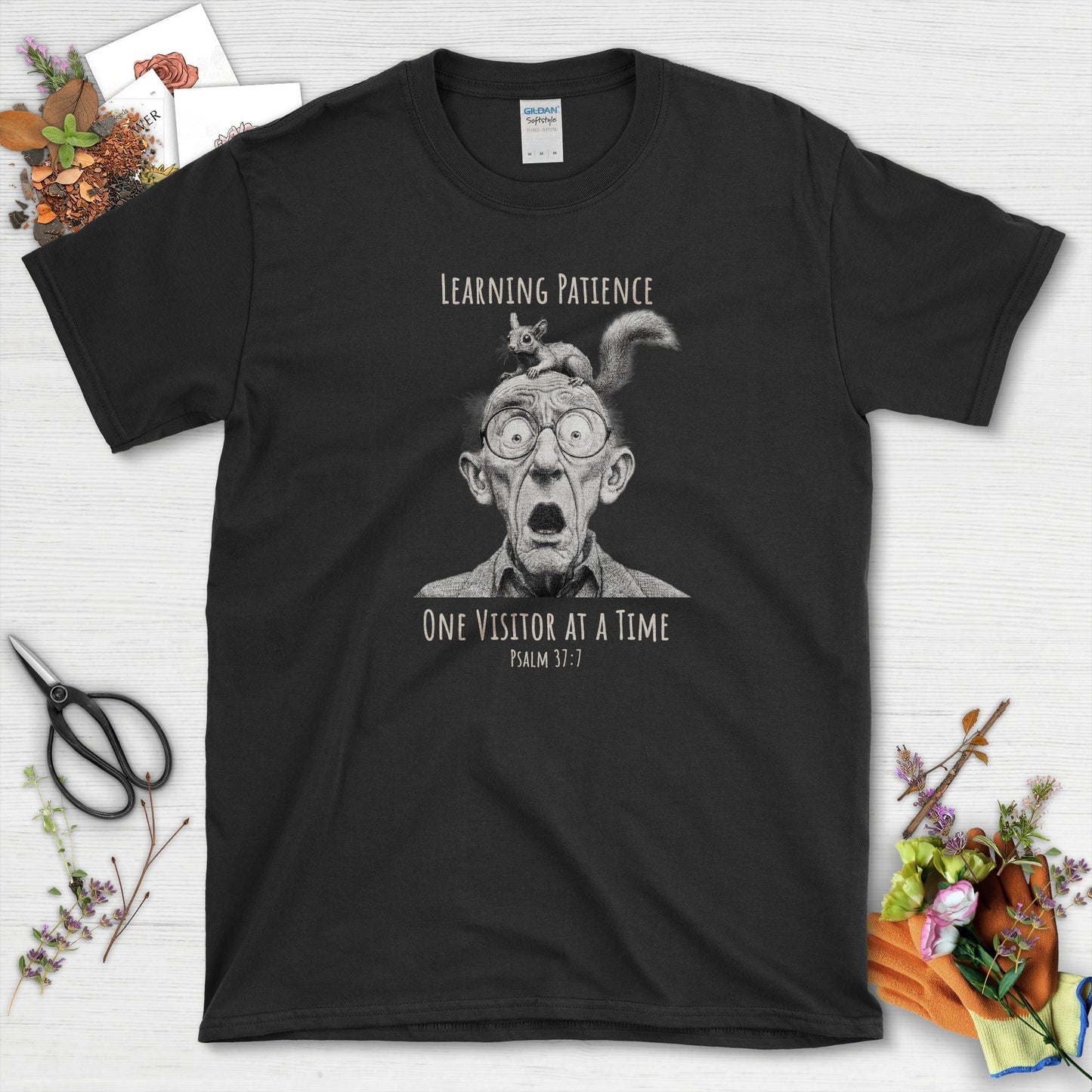 Learning Patience T-Shirt Essential Tees / S / Black Physical Item