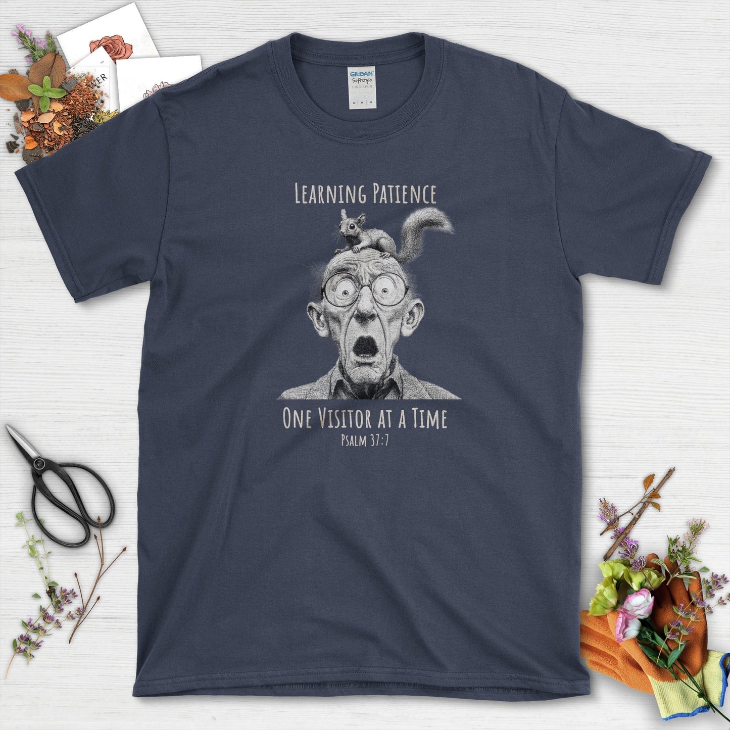 Learning Patience T-Shirt Essential Tees / S / Navy Physical Item