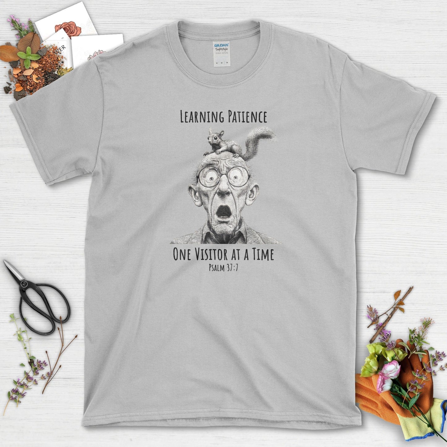 Learning Patience T-Shirt Essential Tees / S / Sport Grey Physical Item