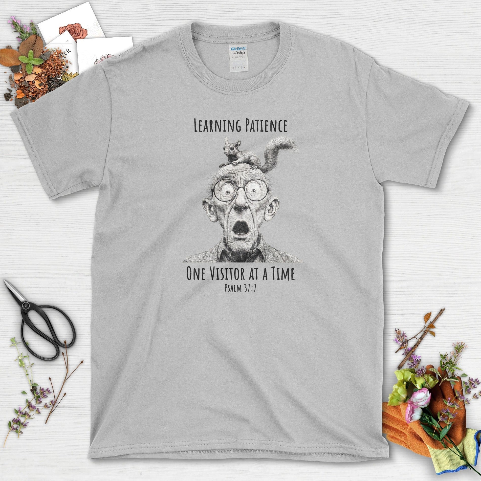 Learning Patience T-Shirt Essential Tees / S / Sport Grey Physical Item