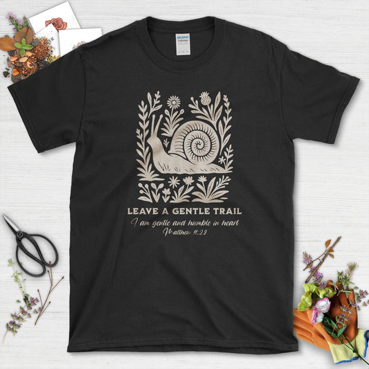 Leave a Gentle Trail T-Shirt Black / S Essential Tees