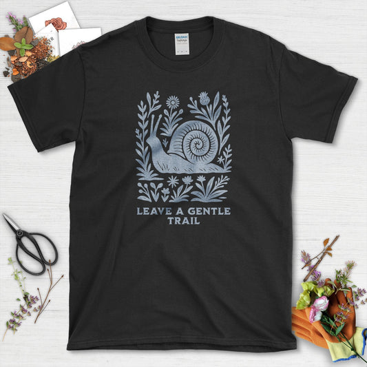 Leave a Gentle Trail T-Shirt Black / S Physical Item
