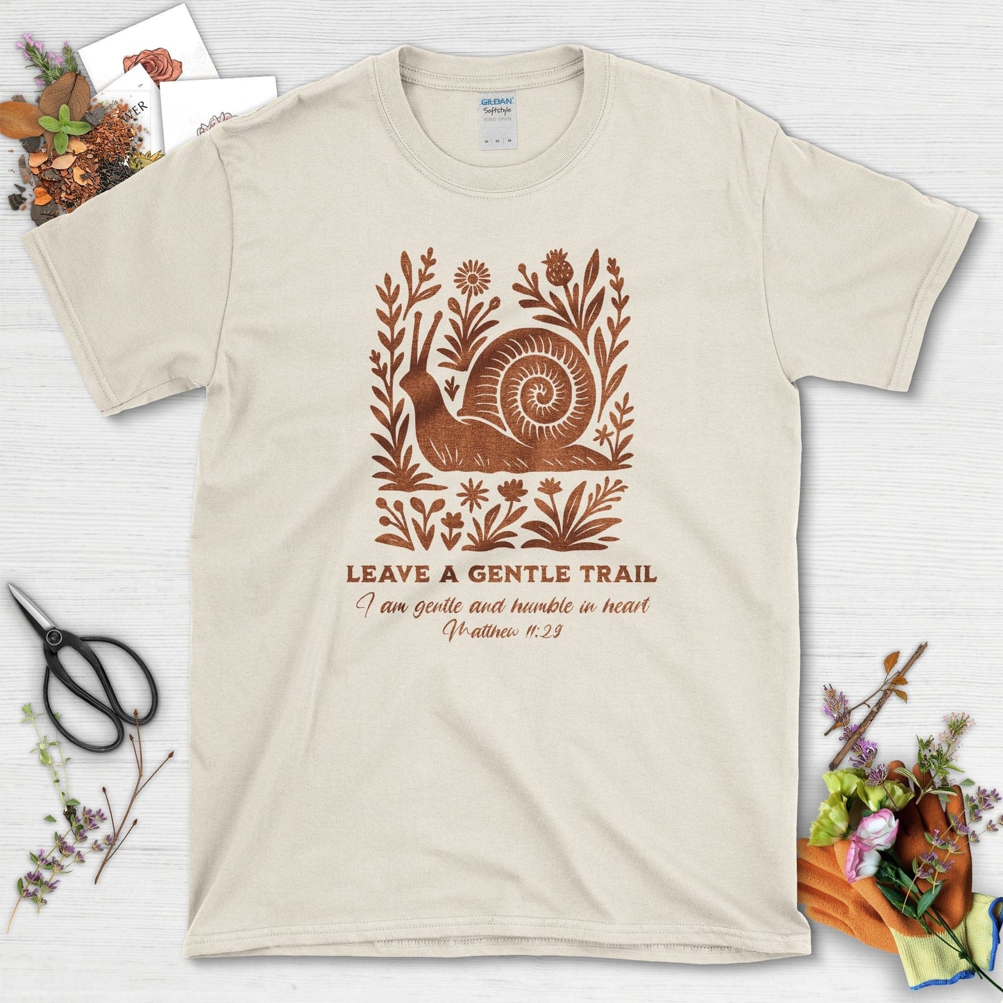 Leave a Gentle Trail T-Shirt Natural / S Essential Tees