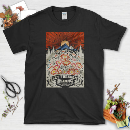 Let Freedom Bloom T-Shirt T-Shirts / S / Black Physical Item