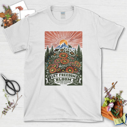 Let Freedom Bloom T-Shirt T-Shirts / S / White Physical Item