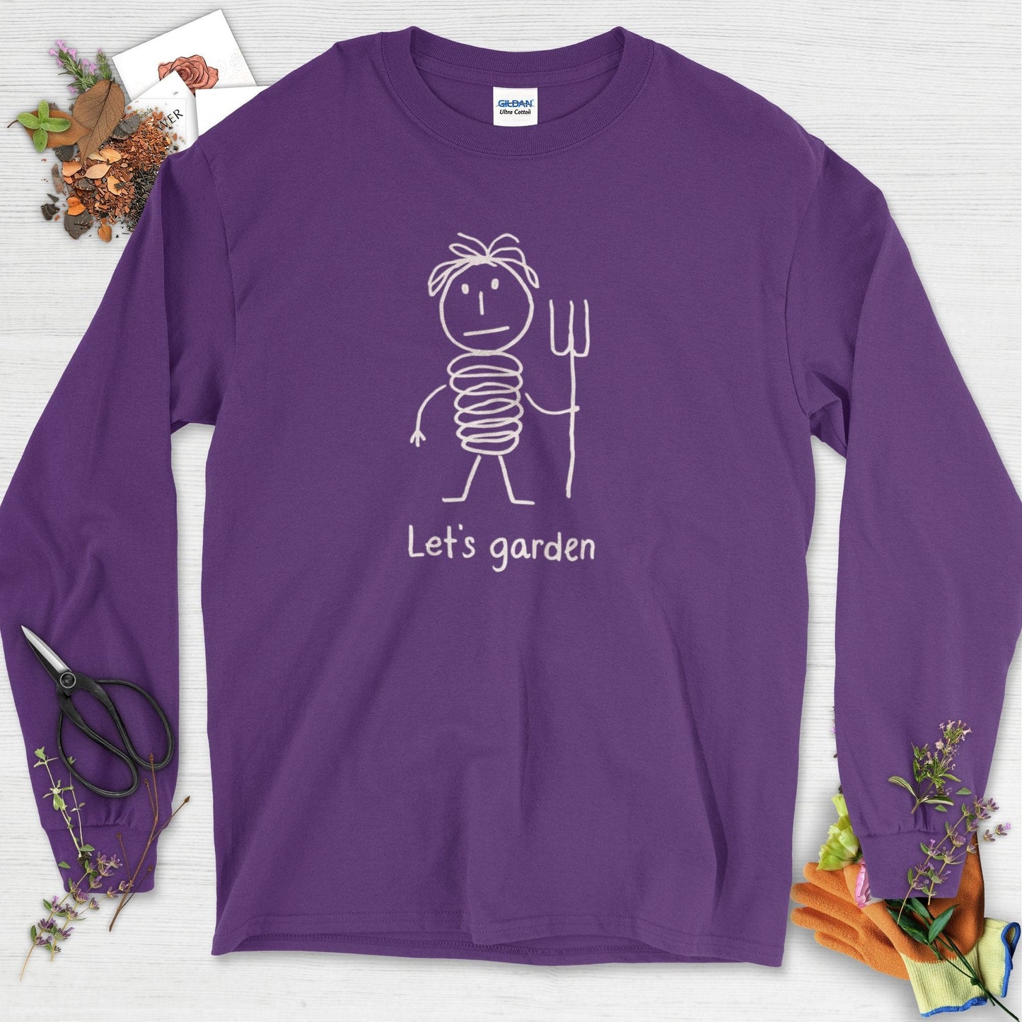 Let's Garden Long Sleeve Purple / S Physical Item