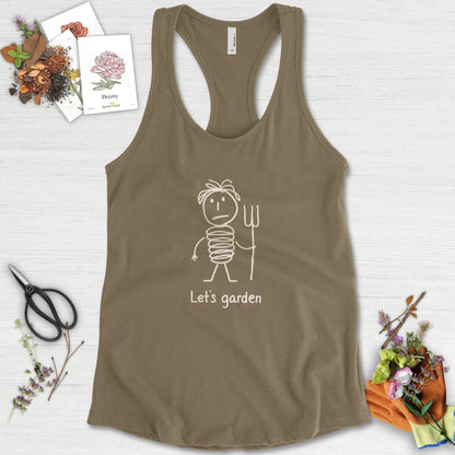 Let's Garden Racerback Military Green / XS Physical Item