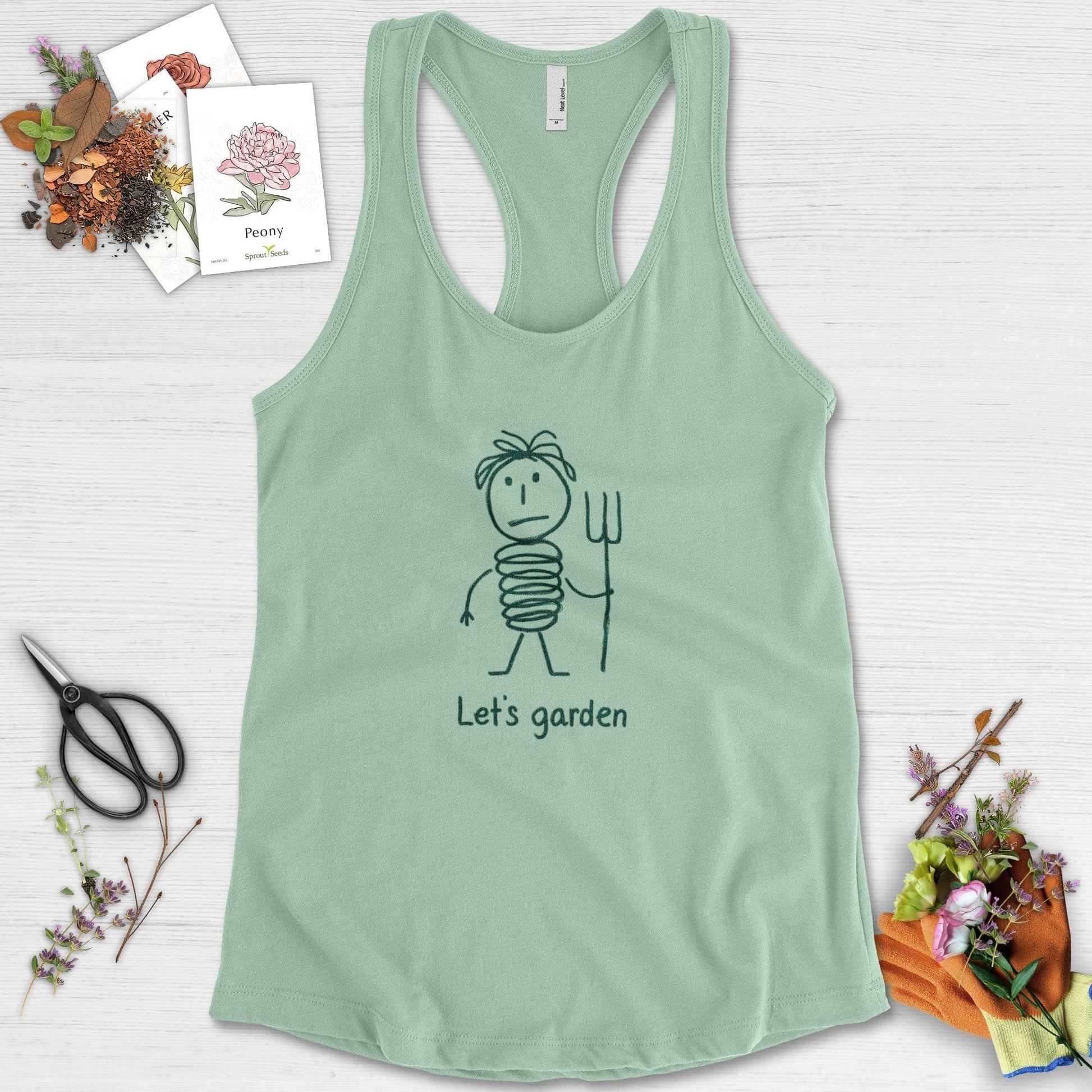 Let's Garden Racerback Mint / XS Physical Item