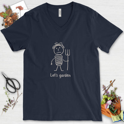 Let's Garden V-Neck Navy / S Physical Item