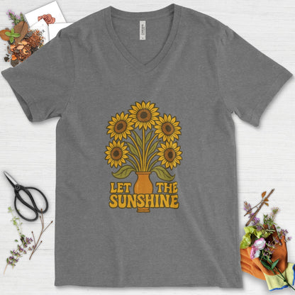 Let the Sunshine Garden V-Neck Deep Heather / S Physical Item
