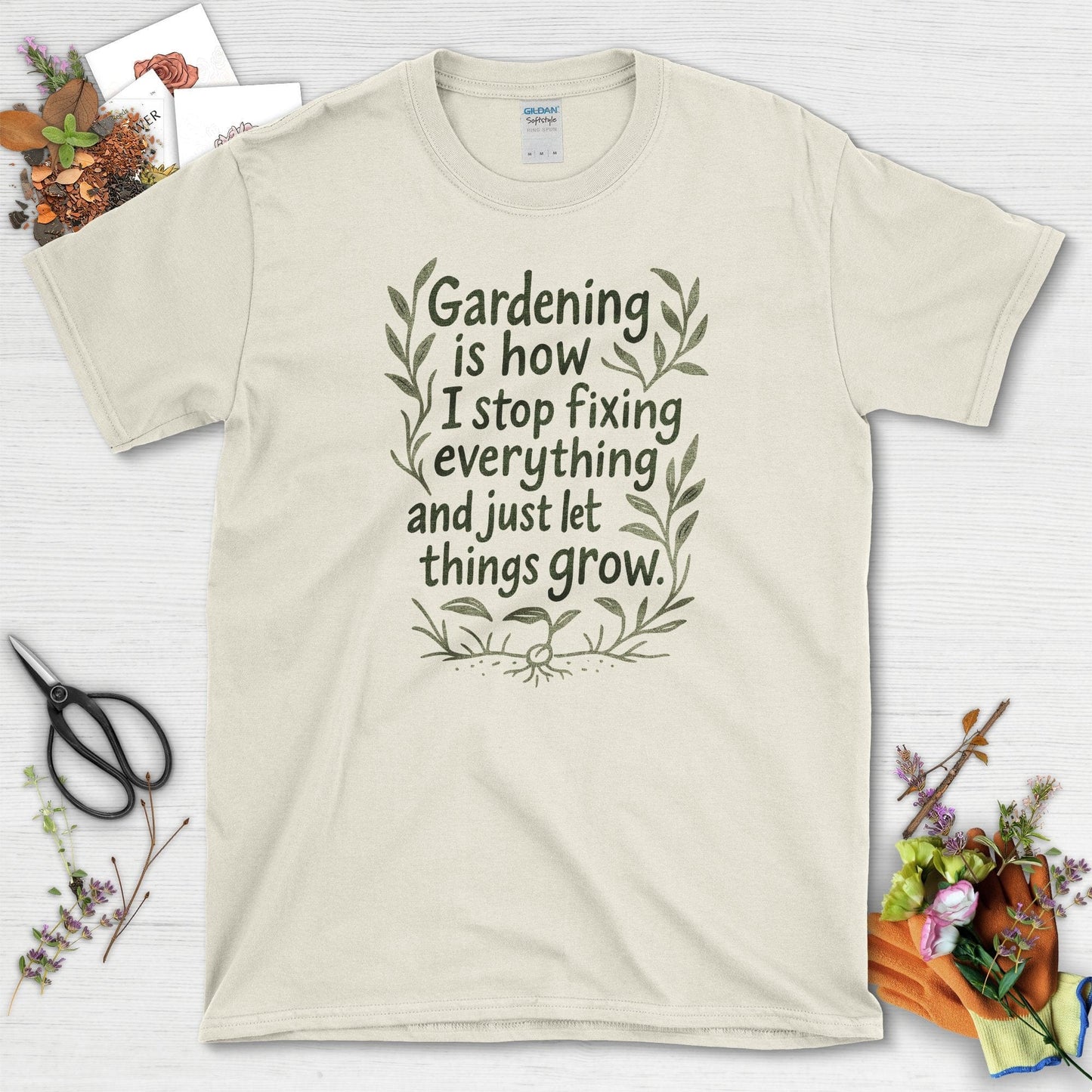 Let Things Grow T-Shirt Natural / S Physical Item