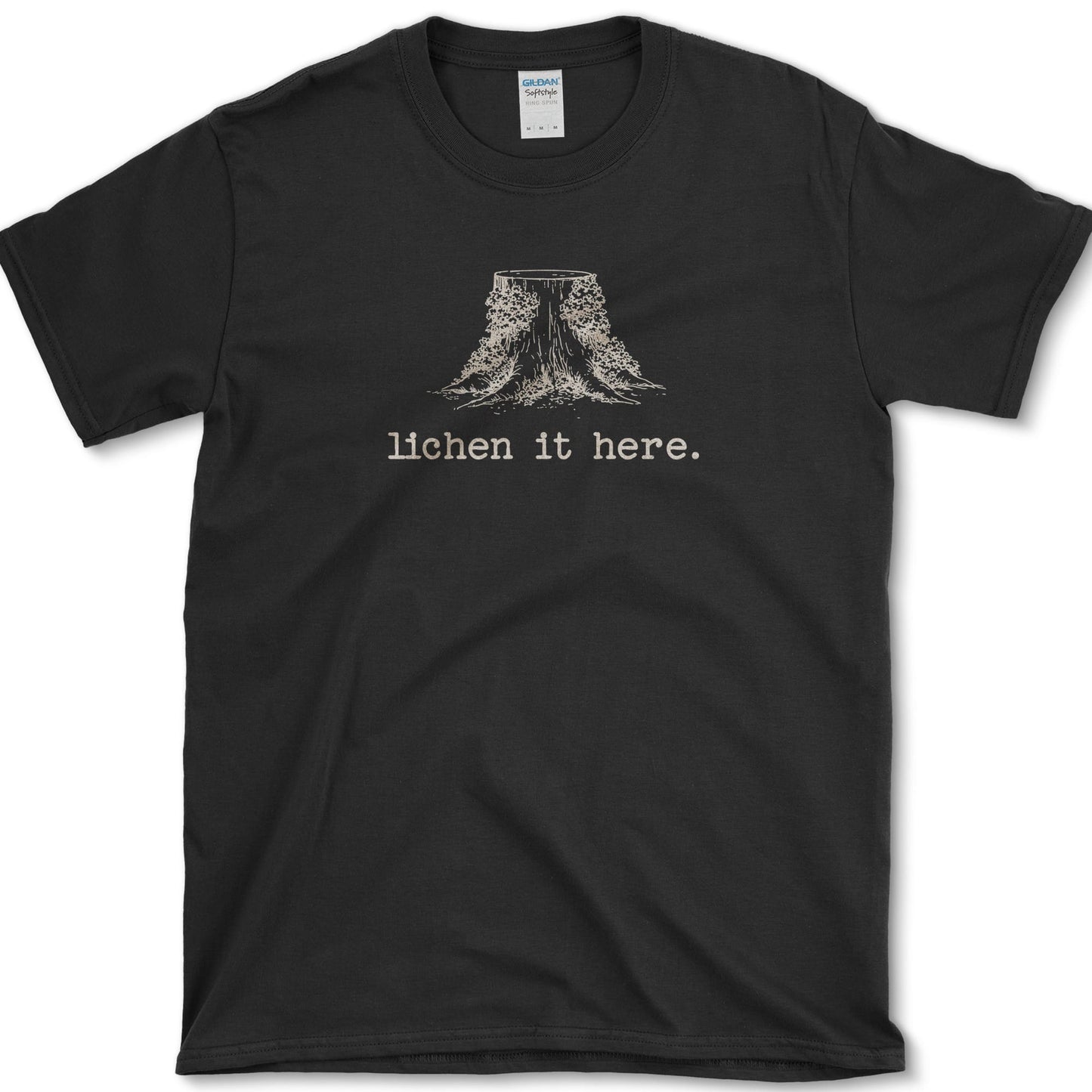 Lichen It Here T-Shirt S / Black Essential Tees