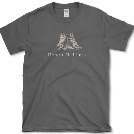 Lichen It Here T-Shirt S / Dark Heather Essential Tees
