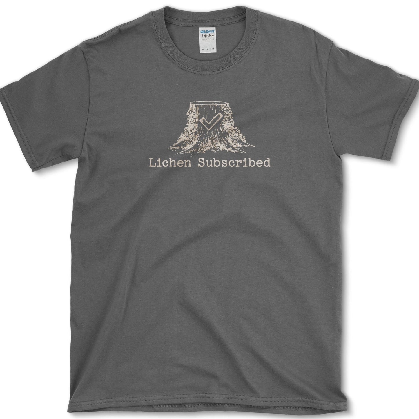 Lichen Subscribed T-Shirt S / Dark Heather Essential Tees